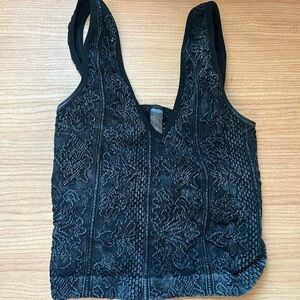 Urban Outfitters Black Textured Tank Top